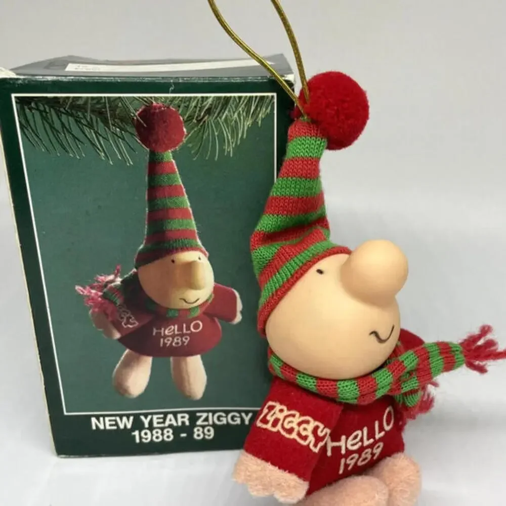 New Year Ziggy‎ Christmas Ornament in Box Vintage 1988 American Greetings